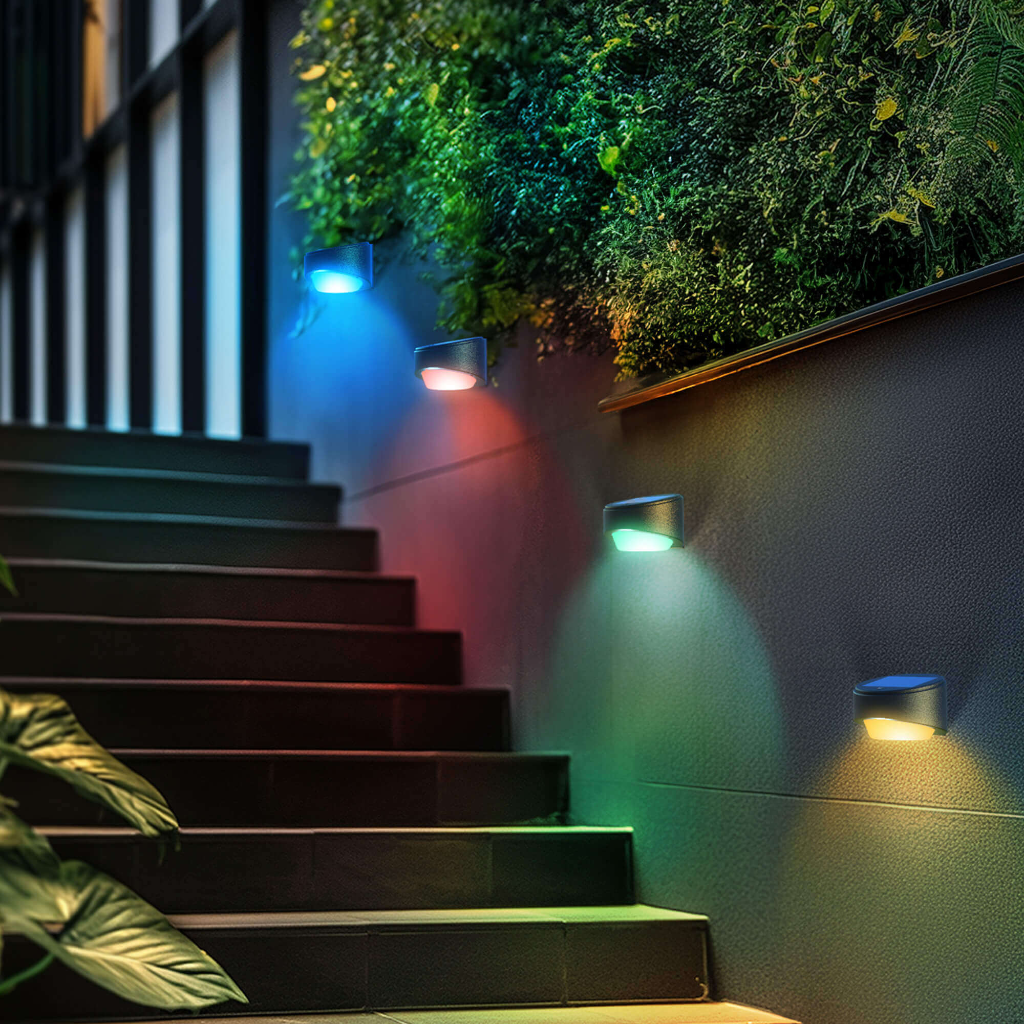 KODA Solar LED Multi-Color Wall Lights (6-pack)