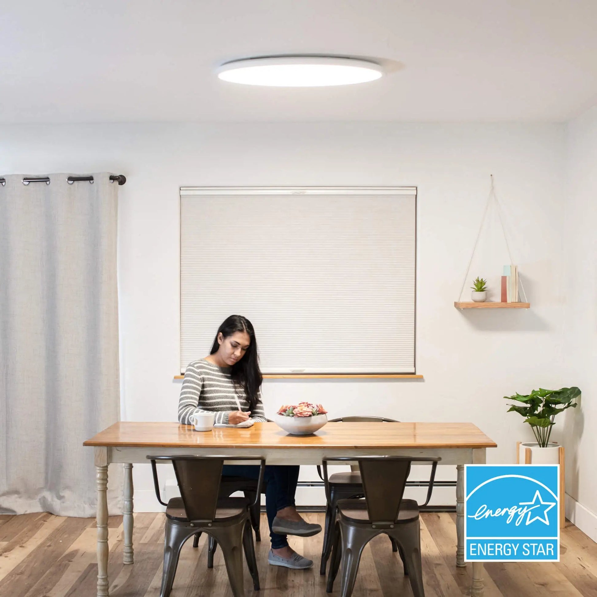 Koda - KODA 32" Slim Oval LED Ceiling Light with Adjustable White Color