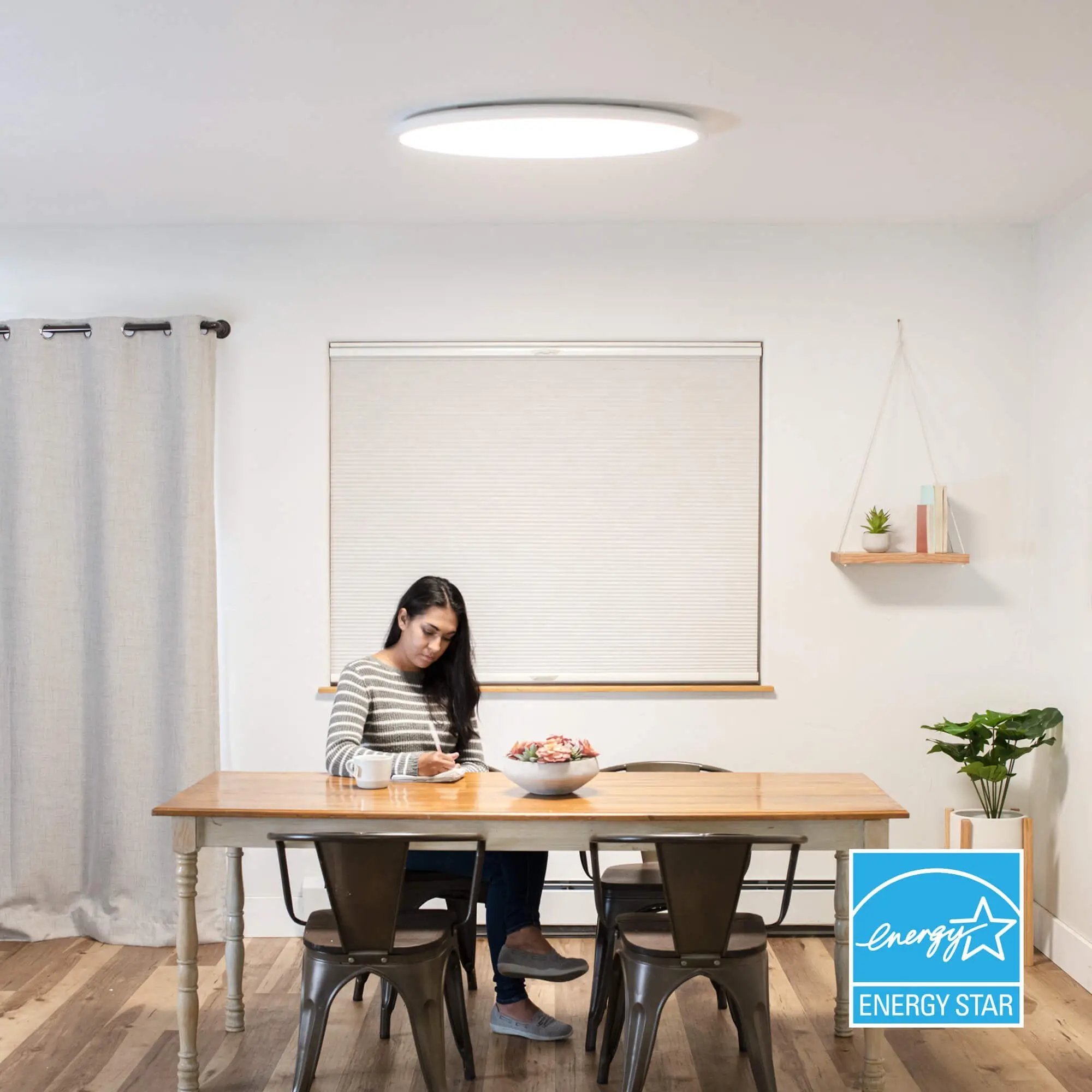 Koda - KODA 32" Slim Oval LED Ceiling Light with Adjustable White Color