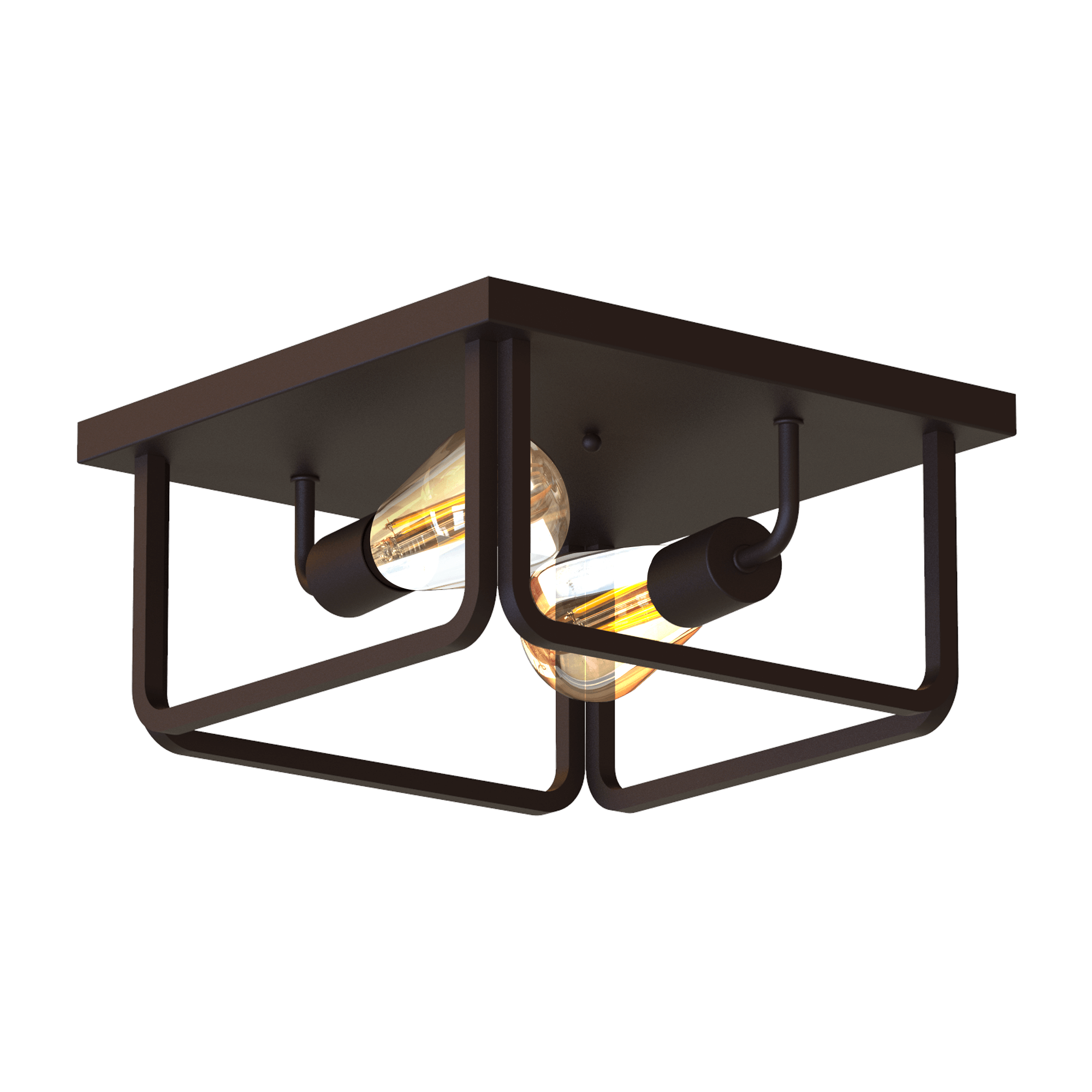 Koda Fulton Essential 2-Light Flush Ceiling Light, image size:2000x2000