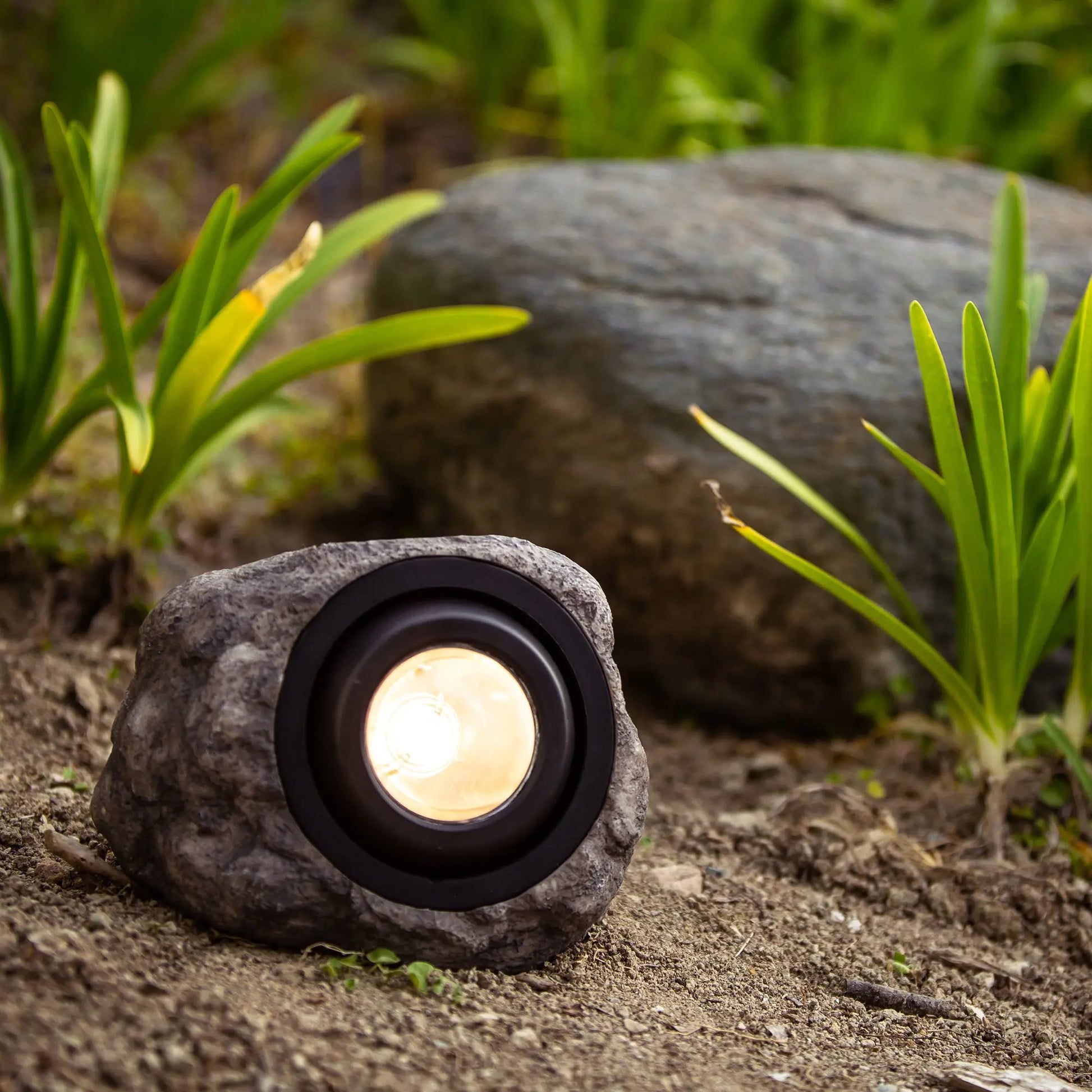 KODA Solar LED Rock Spotlight 4-Pack - Illuminate Your Garden