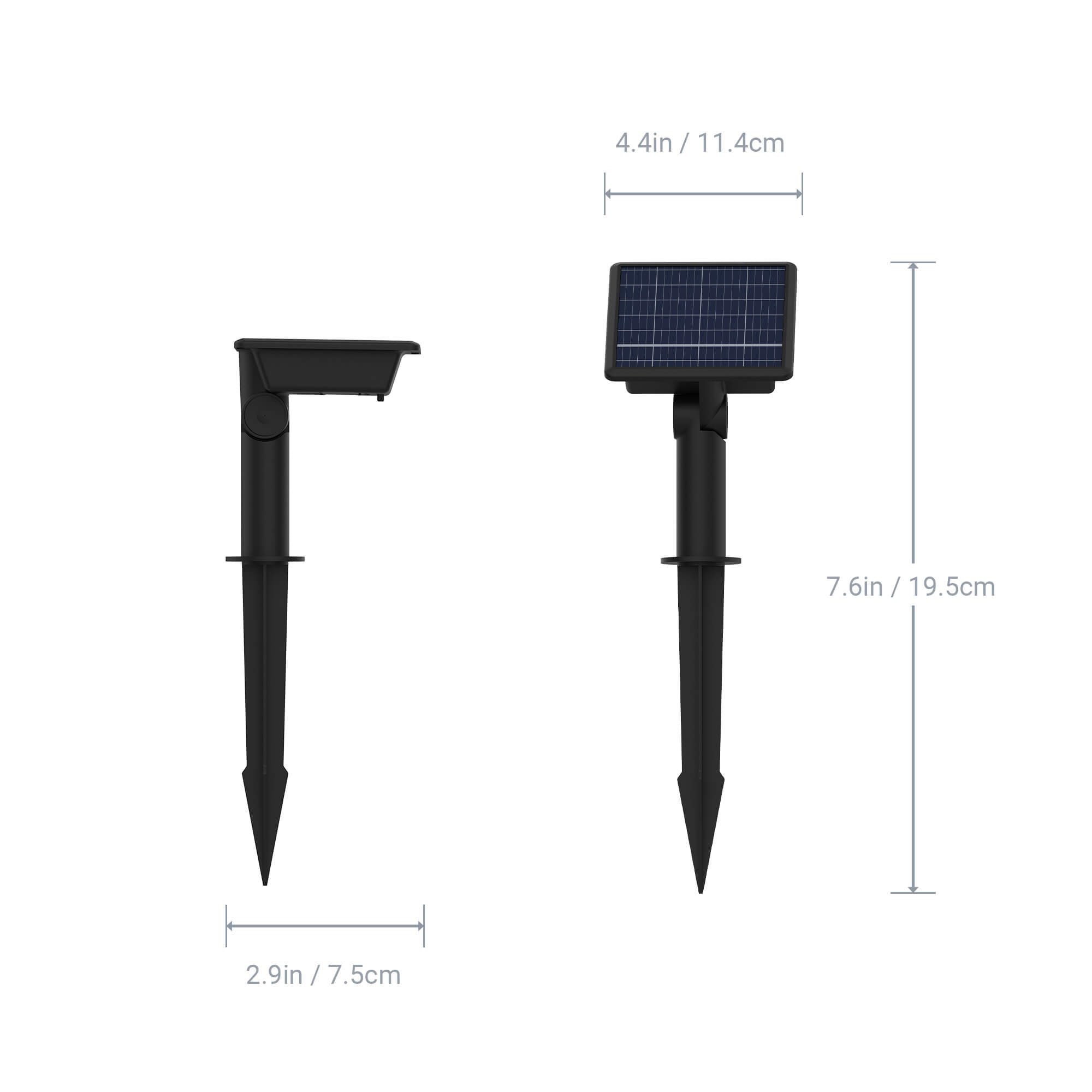 KODA Solar LED Rock Spotlight with Adjustable White Color