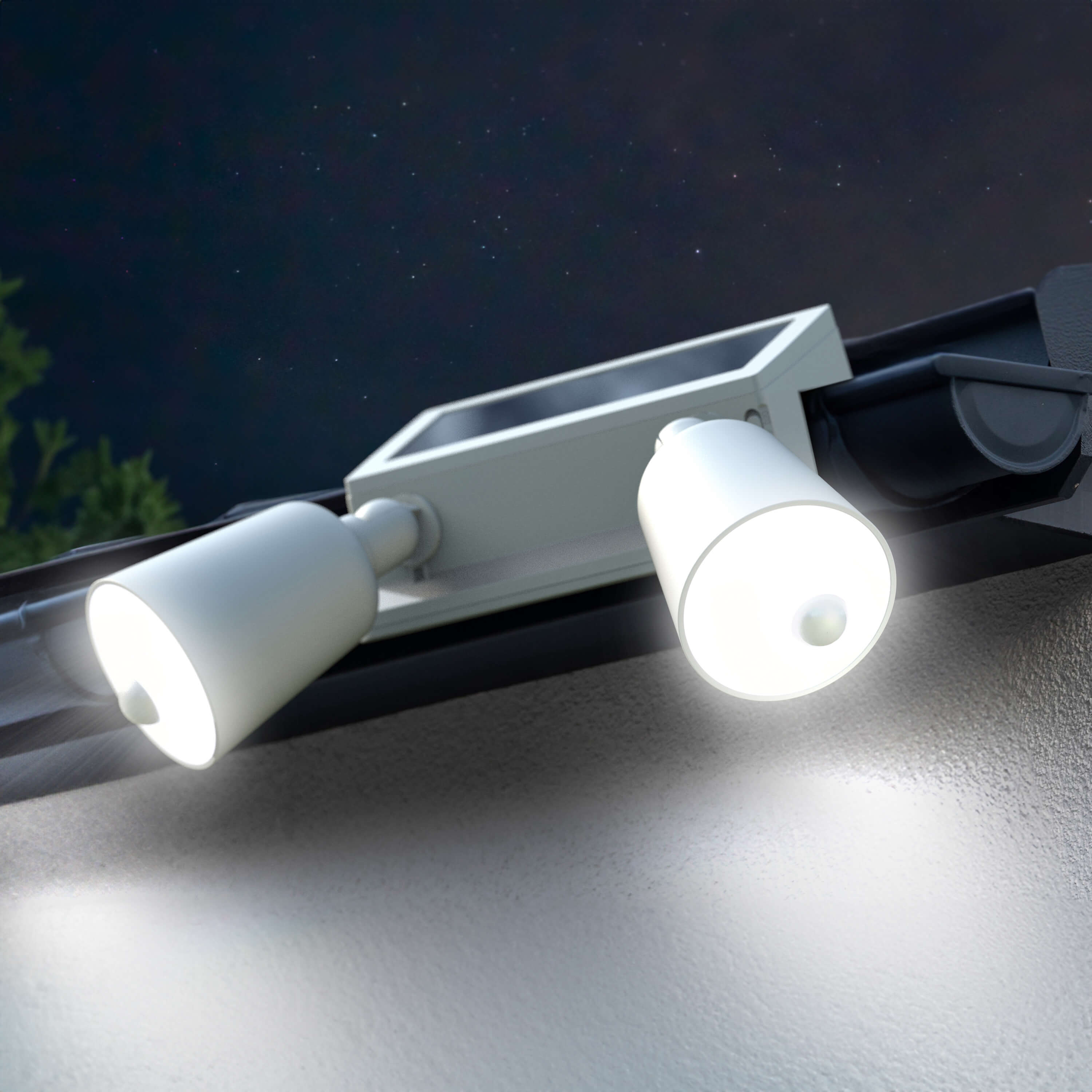 KODA Solar Gutter Spotlight with Motion Sensor