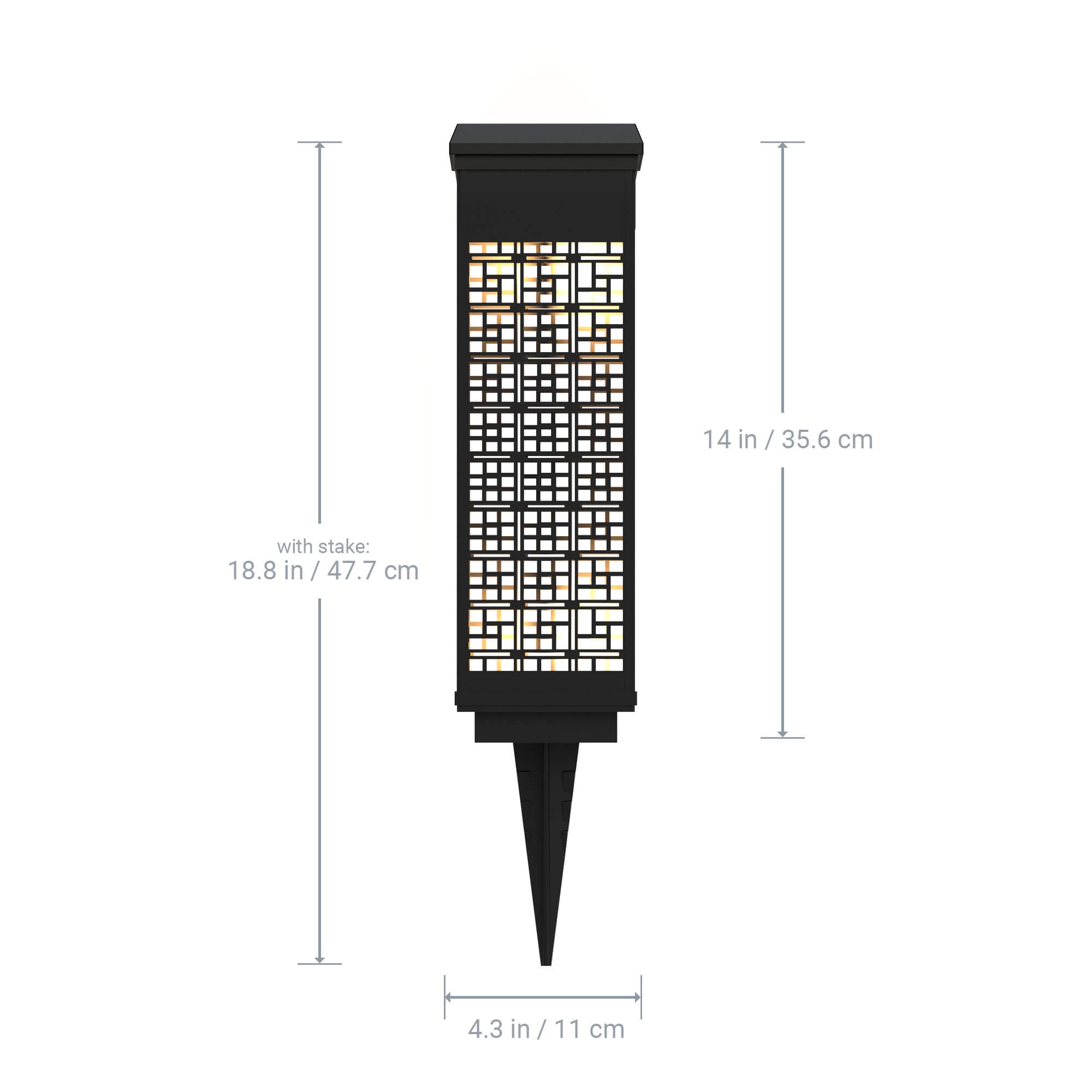 KODA Solar Hikari Square Bollard Light 4-Pack