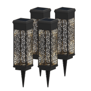 KODA Solar Flora Square Bollard Light 4-Pack
