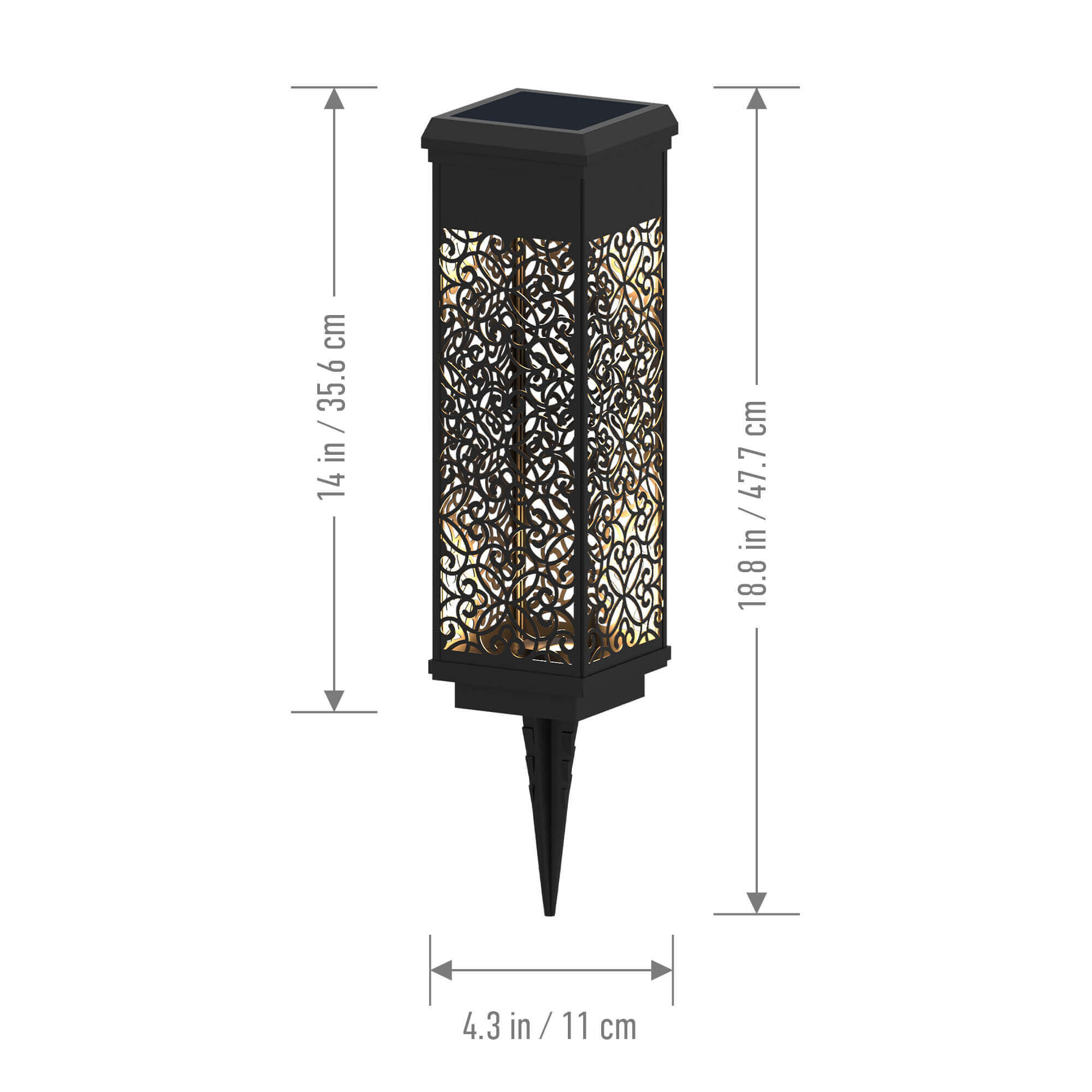 KODA Solar Flora Square Bollard Light 4-Pack