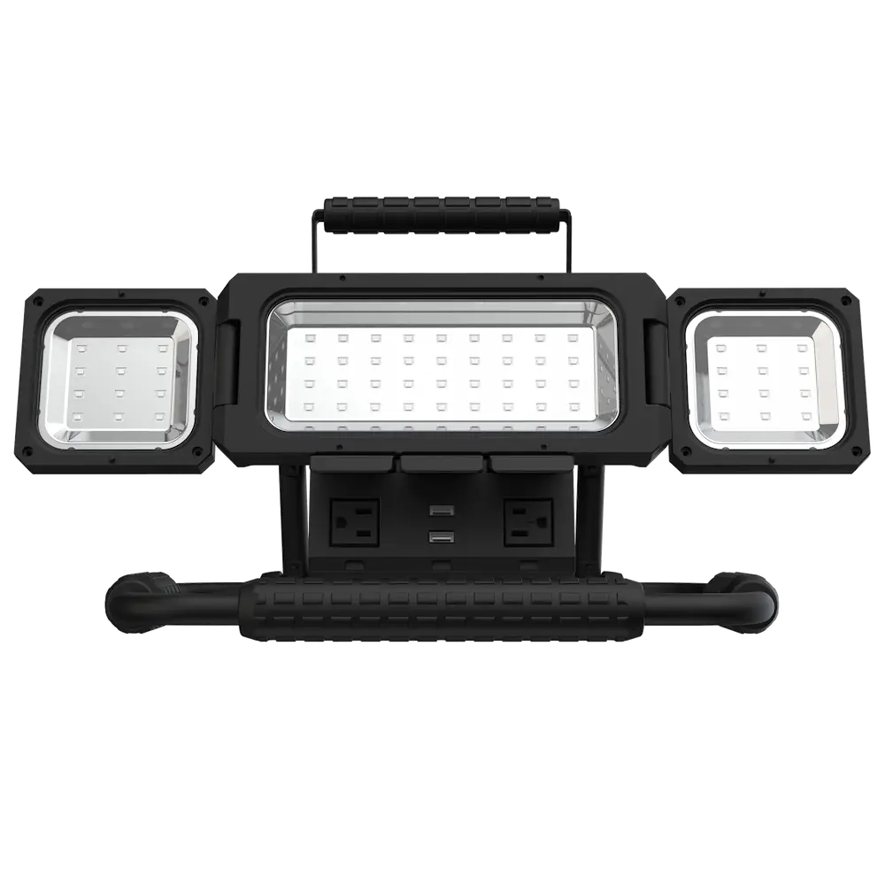 Koda - KODA Multidirectional LED Work Light with 120V Outlets and USB Charging