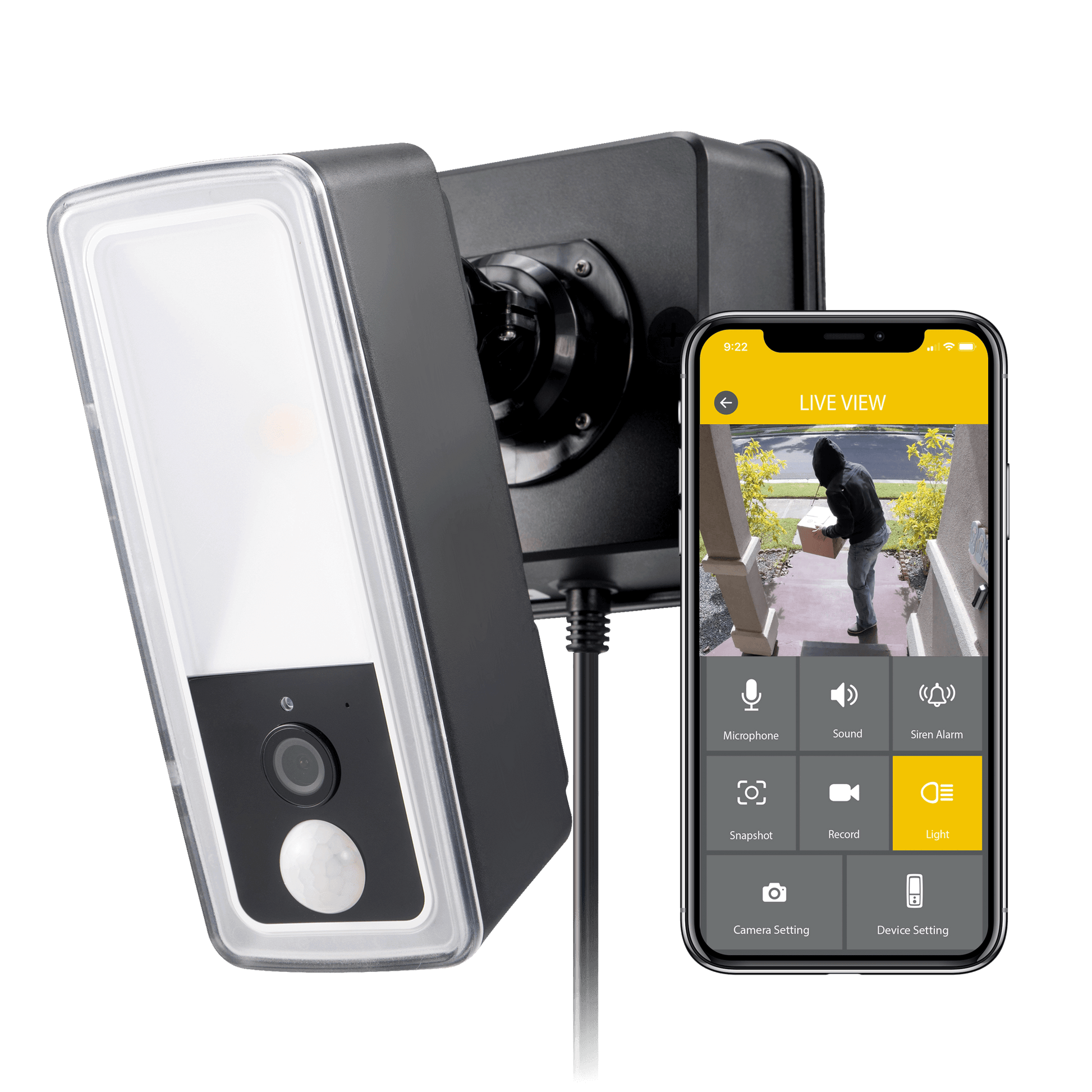 Koda - KODA Security Camera with Motion-Activated Floodlight