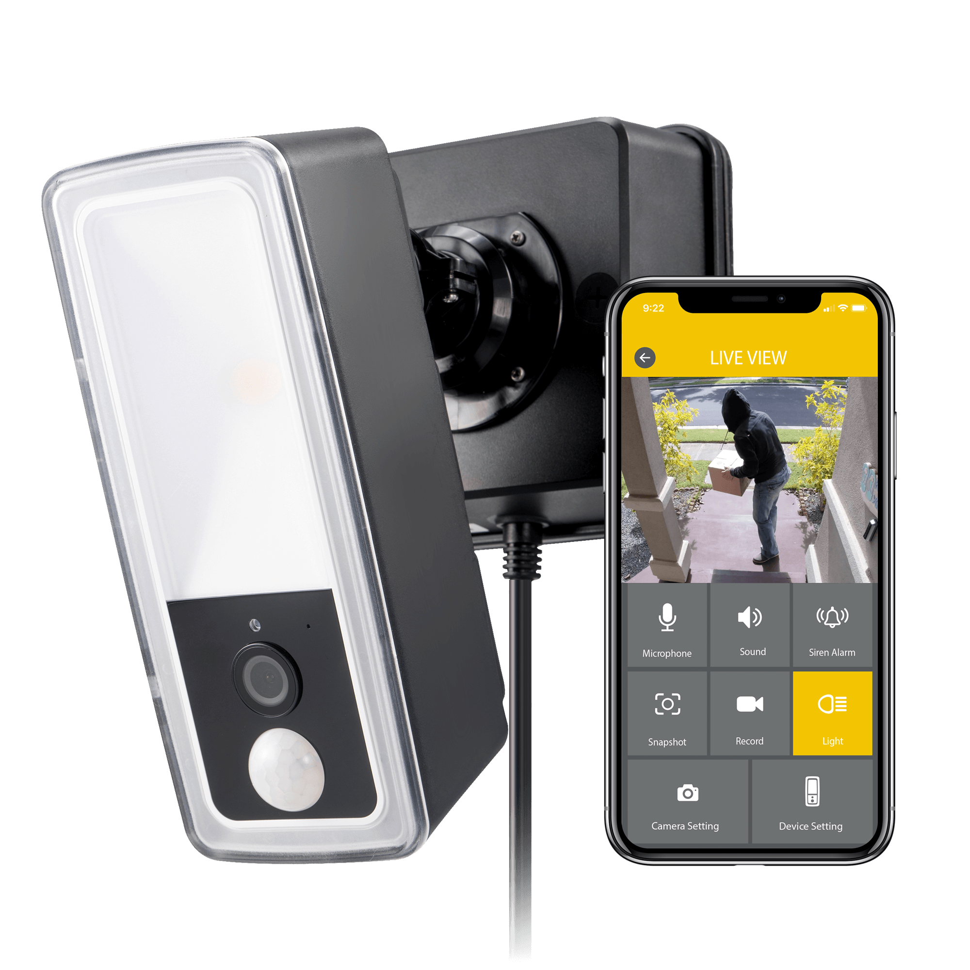 Koda - KODA Security Camera with Motion-Activated Floodlight